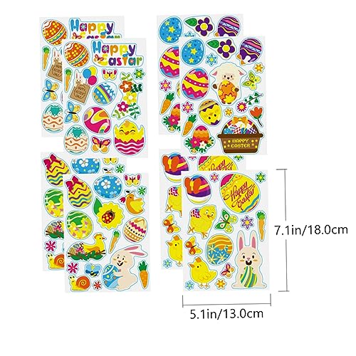 Supvox 1 Set 24 Pcs Ostern Ei Bunny Aufkleber Dekoration Aufkleber Fenster Aufkleber Wand Aufkleber Wand Aufkleber Für Ostern PVC von Supvox