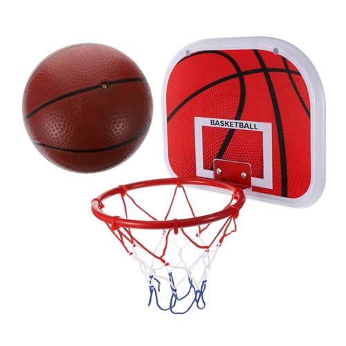 Supvox 1 Set Basketballständer Basketballbrett Basketballkorb Sportbedarf Praktisches Basketballspielzeug Rote Eisenplatte von Supvox