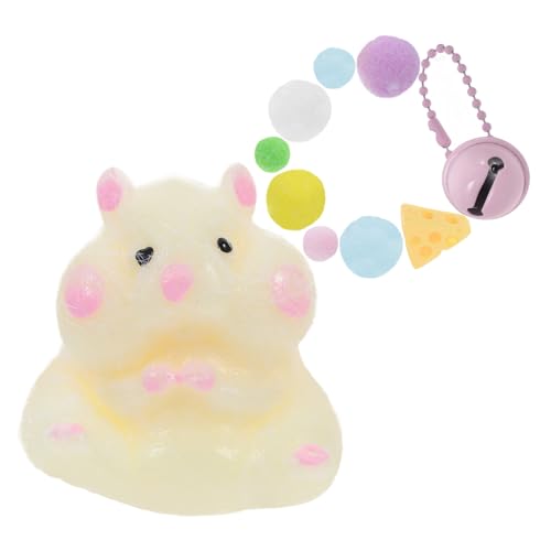 Supvox 1 Set Cartoon Kleine Mäuse Haustier Mini Käse Squeeze Kleine Dehnbare Dehnbar Niedlich Dehnbar Sensorisches Hamster Squishy Shaped Fidget Gelb von Supvox