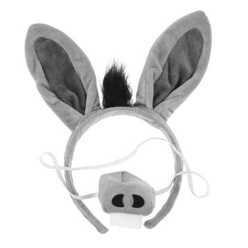 Supvox 1 Set Esel Kostümzubehör Ohren Stirnband Nase Requisiten Für Halloween Geburtstagspartys – Tier Cosplay Kostümzubehör – Dekorationen Zum Verkleiden Auf Dem Bauernhof Für Supvox 1 Set Esel Kostümzubehör Ohren Stirnband Nase Requisiten Für Halloween Geburtstagspartys – Tier Cosplay Kostümzubehör – Dekorationen Zum Verkleiden Auf Dem Bauernhof Für von Supvox
