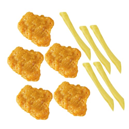 Supvox 1 Set Gefälschte Chicken Nuggets Und Pommes Frites Künstliche Lebensmittel Requisiten Künstliches Gebratenes Huhn Realistisches Fast Food Künstliche Pommes Frites Chicken von Supvox