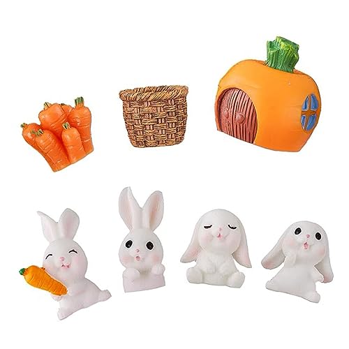 Supvox 1 Set Hasen Ornament Hasen Autofigur Dekoration Geburtstagsaufsätze Miniatur Kaninchenfigur Kleine Hasenfigur Kleine Tierfiguren Mini Figur Kuchenaufsatz Aus Pvc von Supvox