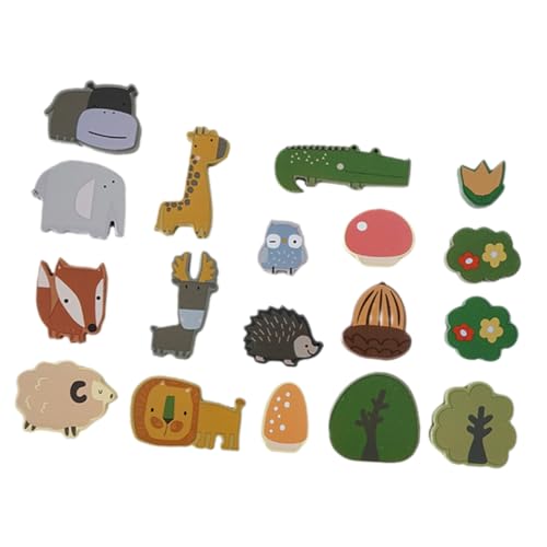 Supvox 1 Set Holz Cartoon Stapelspielzeug Tierspielzeug Spielzeugtiere Für Kleinkinder Bausteine Festivalgeschenk Kinderblöcke Holzspielzeug Kinderblöcke Lernblöcke von Supvox