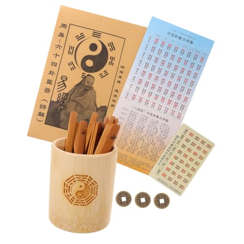 Supvox Chinesisches Wahrsagewerkzeug-Set Sticks Feng Shui- Stil Topf Interaktives Spiel Supvox Chinesisches Wahrsagewerkzeug-Set Sticks Feng Shui- Stil Topf Interaktives Spiel von Supvox