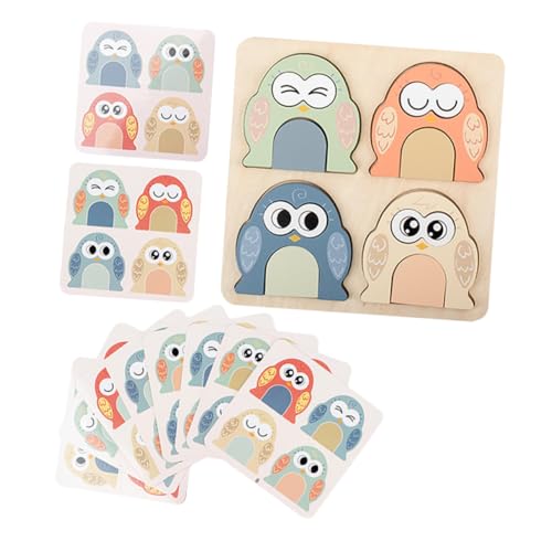 Supvox 1 Set Kinderpuzzle Bausteine ​​Puzzles Farbe Kognitive Puzzletafel Neuheit Puzzle Match Puzzle Matching Game Montessori Formpuzzle Holz von Supvox