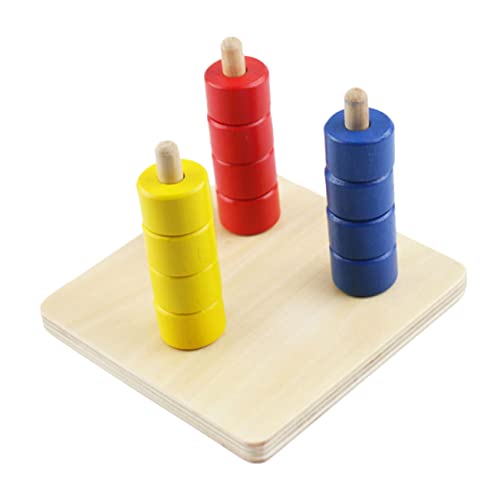 Supvox 1 Set Kinderspielzeug Frühpädagogisches Intelligenzspielzeug Lernspielzeug Ringspielzeug Kinderspielzeug Frühlernspielzeug Säulenspielzeug Babyspielzeug Spielzeugturm Aus von Supvox