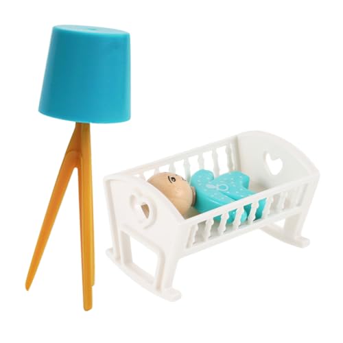 Supvox 1 Set Krippenmodell Mini Hausbett Mini Krippe Puppenhaus Mini Hausmöbel Miniaturmöbel Ornament Puppe Mini Bett Krippenornament Mini Hauszubehör Holz von Supvox