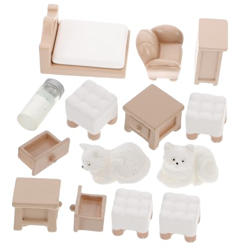 Supvox 1 Set Mini Möbelset Puppenhaus Bausätze Zubehör Zimmereinrichtung Kleines Miniatur Hausbauset Puppenhausmöbel Harz von Supvox