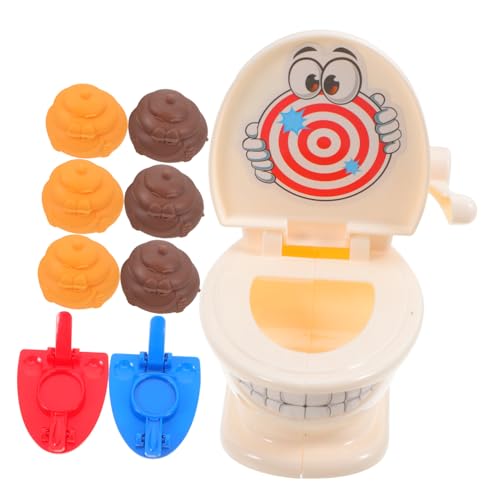 Supvox 1 Set Von Tragbaren Shooting -Spiel Spielzeug Lustige Streichspiel -spiels Spielzeug Neuheit Poop Shoot Requisiten Kinder Interaktive Poop Shoot Set Party Game Toilette Shoot Poop von Supvox