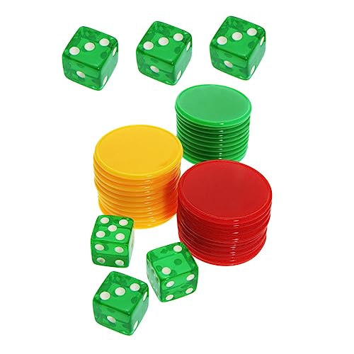 Supvox 1 Set Würfel Set Chip Würfel Spiel Party Versorgung Lustige Spiel Würfel Party Zubehör Spiel Versorgung Spiel Zubehör Kunststoff Acryl von Supvox