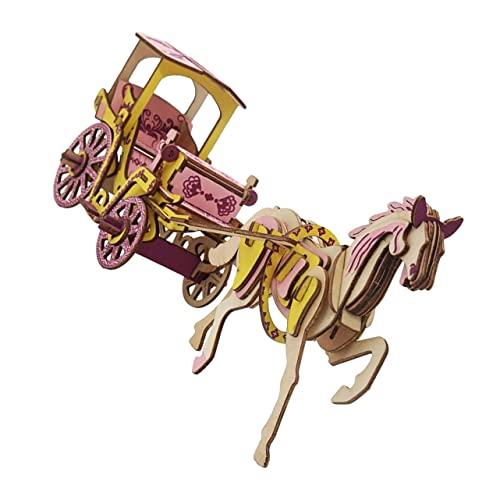 Supvox 1satz Holzpuzzle Spielzeug Für Junge Mädchen Lustige Royal Carriage Modellbau-Kits Aus Holz Einfach Zu Montieren DIY Für Kreative Köpfe von Supvox