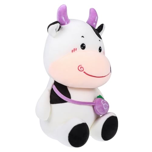 Supvox 1 Stück Jahr des Ochsen Plüschspielzeug Auto Tiere Kinderspielzeug Das Tierauto Kissen Plüschtiere Kuhform Kissen Obstkuh Ornament Kindergeschenk Kuhpuppe Stretchstoffe von Supvox