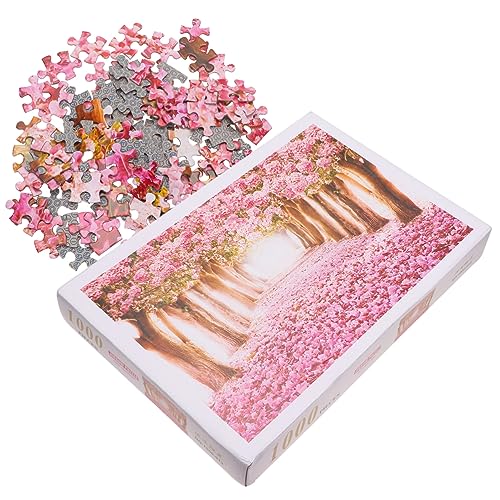 Supvox 1 Stück Kirschblüten Puzzle Teile Herausforderndes Ölgemälde Puzzle für Erwachsene Präzise Farbgenauigkeit Spaß für Ganze Familie Heimdekoration Geschenkidee von Supvox