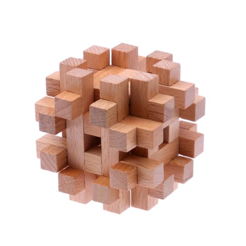 Supvox 1 Stück Kongming Schlossspielzeug iq-Puzzle ineinandergreifendes 3D-Puzzlekugel Puzzleball Luban-Schloss Hölzern von Supvox