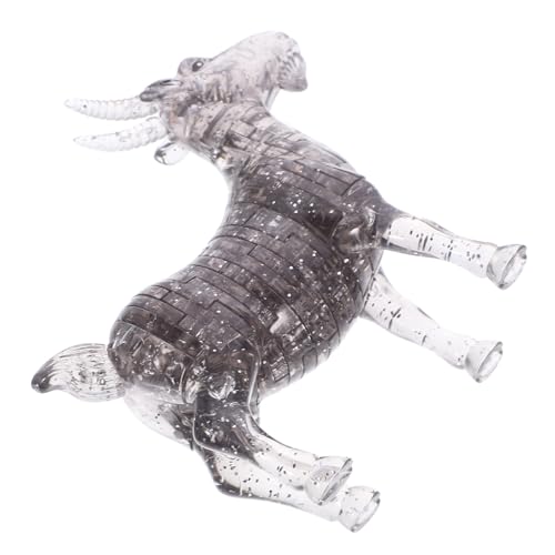 Supvox 1 Stück Kristallpuzzle Ziege 3D-Puzzle für Ziege Desktop-Ornament Spaß für 3D-Puzzles Weihnachtsbock Kristallziege Ziegen-Kristall-Puzzle die Ziege Ziegenliebhaber Ziegenzeug Grau von Supvox