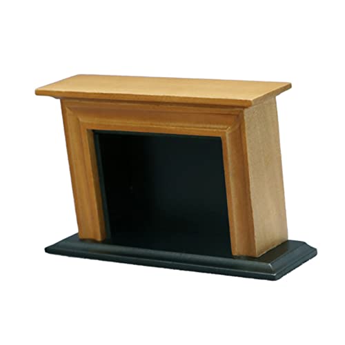 Supvox 1 Stück Mini Kaminmodell Retro Kleiner Künstlicher Kamin Miniaturkamin Puppenhaus Spielzeugkamin Miniaturmöbel Für Puppenhaus Miniatur Puppenhauskamin Khaki Holz von Supvox