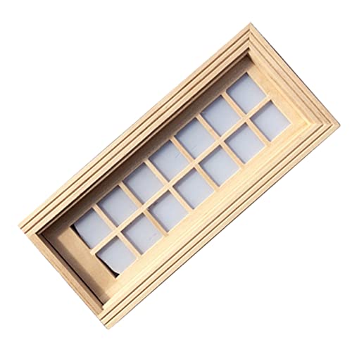 Supvox 1 Stück Mini-gittertür Bausatz Puppe Miniatur Mini-möbelornamente Szenenmöbel Mini Möbel Mini-türverzierung Dollhouse Dekorationen Mini-möbeltür Türen Minifiguren Holz Khaki von Supvox