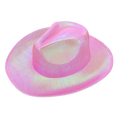 Supvox 1 Stück Perlenförmiger großer Hutkandgner Denimhut Cowboy-Hut Cowboyhüte für Cowboy Outdoor Fedora Hüte westliche Hüte Cowgirl-Partyhüte eva Composite bunter Cowboyhut Rosa von Supvox
