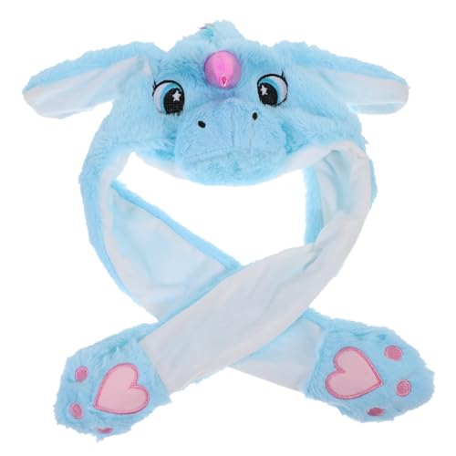 Supvox 1 Stück -kappe Lustig Erste Geburtstag Beweglich Ziehen Um Ohr Mädchen Hüte Erwachsene Funky Einhorn Party-neuheitshut Partykostüm Hut Plüschmütze Blue Kaninchenfell von Supvox