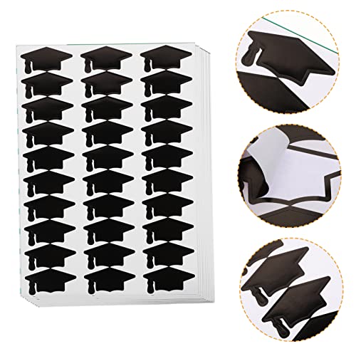 Supvox 10 Pack Phd Hut Aufkleber Papier Kappe Aufkleber Für Graduierung Schule Belohnung Klebstoff Dekorative von Supvox