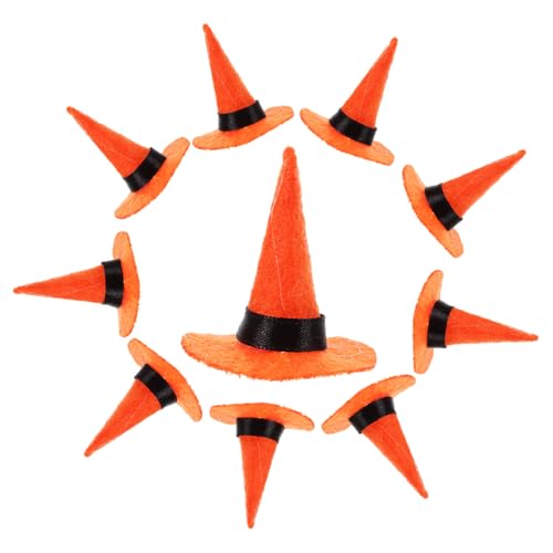 Supvox 10 Mini Hexenhüte aus Filz für Halloween Kleine Hexenhüte für Gnome Kreative Dekoration für Partys Karneval und Cosplay Orange Vielseitig Einsetzbar Supvox 10 Mini Hexenhüte aus Filz für Halloween Kleine Hexenhüte für Gnome Kreative Dekoration für Partys Karneval und Cosplay Orange Vielseitig Einsetzbar von Supvox