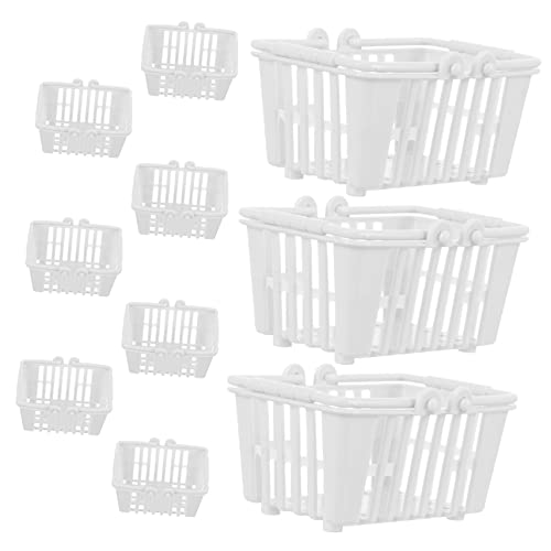 Supvox 10 STK. Puppenhaus Einkaufskorb Lagerung Klein Für Miniatur-aufbewahrungskorb Mini-einkaufskorb Mit Griff Puppenhaus Mini-einkaufskorb Plastik Weiß Supvox 10 STK. Puppenhaus Einkaufskorb Lagerung Klein Für Miniatur-aufbewahrungskorb Mini-einkaufskorb Mit Griff Puppenhaus Mini-einkaufskorb Plastik Weiß von Supvox