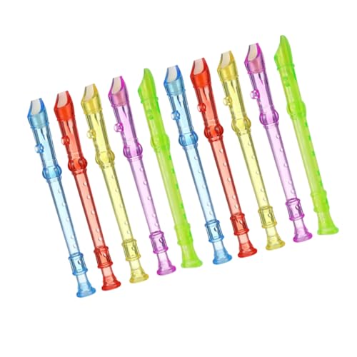 Supvox 10 Stück 6 Blockflöte für musikalische Blockflöte Blockflöten Musikinstrumente Kinderinstrumente Kinderflöte Flöteninstrument aus Kunststoff Klarinette Plastik von Supvox