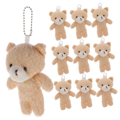 Supvox 10 Stück Anhänger Bär Schlüsselanhänger Plüsch Mini Bären Kleiner Bär Stofftier Schlüsselanhänger Bär Partygeschenke Bär Tragbare Bärenfiguren Winziges Bärenspielzeug Pp Baumwolle von Supvox