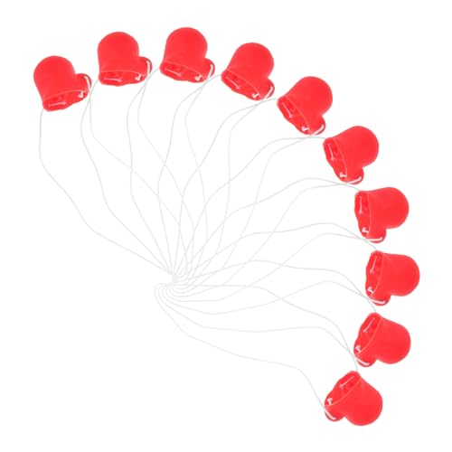 Supvox 10 Stück Clownsnase Clown zubehör Clownnase Fasching Nase Kostümparty Zubehör Spaßige Clown Nase Clown kostüm Cosplay-Zubehör Gefälligkeiten für Zirkuspartys Emulsion rot von Supvox