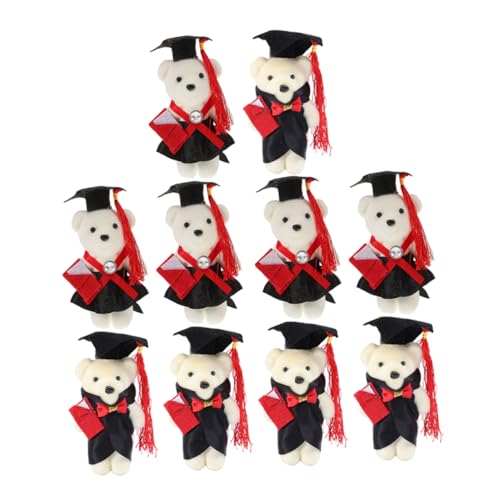 Supvox 10 Stück DIY Bouquet Material Minibären Masse Plüsch kleine Abschlussbären kuschelbären praktische Dekoration Mini-Bärenspielzeug Abschluss Tierspielzeug Schaum Black von Supvox
