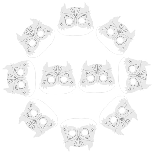 Supvox 10 Stück Diy Tiermasken Katzenohren Maske zum Ausmalen für Blank Masken für Kreative Bastelprojekte für Kostümparty Halloween Karneval und Mehr von Supvox
