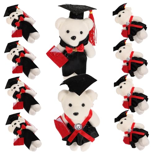 Supvox 10 Stück Dr. Bärenpuppe Abschlussgeschenke Für Sie 2023 Abschlussbär 2023 Bärenpuppen Abschlussbär Für DIY Bärenzubehör Selber Machen Tragen Blumenstrauß DIY Ornamente Vlies von Supvox