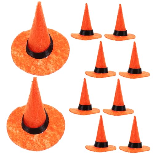 Supvox 10stücke Mini Hexenhüte Filz Für Halloween-dekoration Und Gnome Vielseitig Einsetzbar Für Partys Und Cosplay Orange Für -projekte Supvox 10stücke Mini Hexenhüte Filz Für Halloween-dekoration Und Gnome Vielseitig Einsetzbar Für Partys Und Cosplay Orange Für -projekte von Supvox