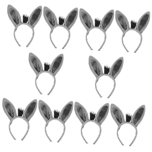 Supvox 10 Stück Esel Stirnband Esel-Kopfschmuck Esel-Kostümzubehör Eselsohren Stirnband für Erwachsene Party Fell klein aus Esel-Zubehör Tierohren Stirnbänder Plastik Grey Supvox 10 Stück Esel Stirnband Esel-Kopfschmuck Esel-Kostümzubehör Eselsohren Stirnband für Erwachsene Party Fell klein aus Esel-Zubehör Tierohren Stirnbänder Plastik Grey von Supvox