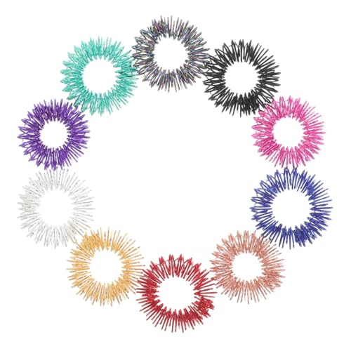 Supvox 10 Stück Fingermassagegerät Mochis Kleine Zappelspielzeuge Party Gefälligkeiten Vibrierender Massagering Akkupressurring Stuhlbänder Für Mit Zappeligen Füßen Zappelt Metall von Supvox