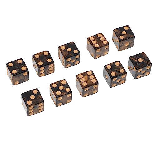 Supvox 10 Stück Forderung Spiel Sechs Groß Punkt Einseitig Black Acryl von Supvox