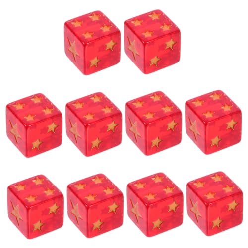 Supvox 10 Stück Fünfzackige Sternwürfel LRC Würfelspiel Künstlerwürfel Abschlussfeier Pin Spiel Würfelspiele Kunstwürfel Durchscheinende Farben Spielwürfel Quadratische Craps Supvox 10 Stück Fünfzackige Sternwürfel LRC Würfelspiel Künstlerwürfel Abschlussfeier Pin Spiel Würfelspiele Kunstwürfel Durchscheinende Farben Spielwürfel Quadratische Craps von Supvox