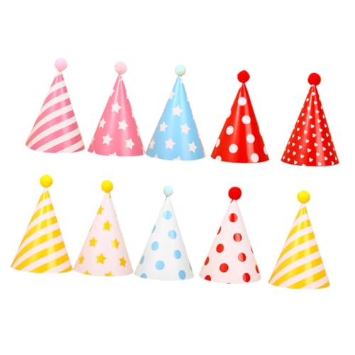 Supvox 10 Stück Geburtstagsmützen Partyhüte mit Pompons für Erwachsene für Feierlichkeiten und Themenpartys Unvergessliche Erinnerungen Supvox 10 Stück Geburtstagsmützen Partyhüte mit Pompons für Erwachsene für Feierlichkeiten und Themenpartys Unvergessliche Erinnerungen von Supvox