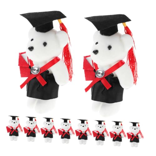 Supvox 10 Stück Graduierte Doktorbär Puppe Abschluss Bär Tragen Blumenstrauß Abschluss-blumenstrauß-zubehör Abschlussbouquet Abschlussstrauß Polyester von Supvox