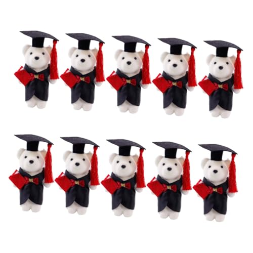 Supvox 10 Stück Graduierte Doktorbär Puppe Mini Plush Grad Tierspielzeug Mini-abschlussbär Für Blumenstrauß Hängender Bär Zum Abschluss Kleine Bärenpuppe Abschlusstierplüsch Polyester von Supvox