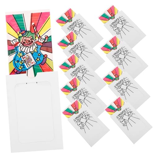 Supvox 10 Stück Halloween -Puzzle Bausatz Farbwechselnde Spielkarten Party Marmorierungsset Kleine Rätsel Für Malen Mit Wasser Bücher Für Geisterspinne Kinderbücher Plastik von Supvox