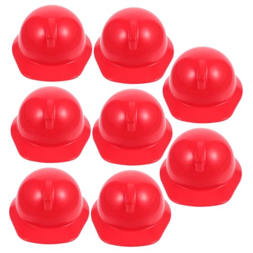 Supvox 10 Stück Helmmodellspielzeug Kind Minihelm für Puppe Leicht Puppe Mini-Helme dekoriert Konstruktionsspielzeug BAU-Hut- Mini-Puppenmütze Mini-Bauhut Abs rot von Supvox