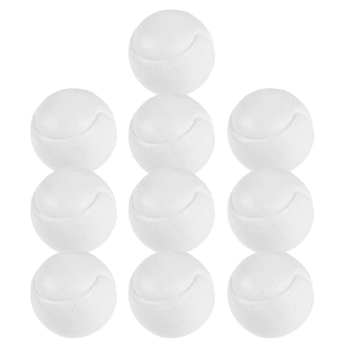 Supvox 10 Stück Hohle Plastikbälle Für Kleinkinder Bunte Hüpfbälle Für Wurfbälle Für Bällebad Kleine Sportarten Baseball Training Plastikbälle Weiß von Supvox