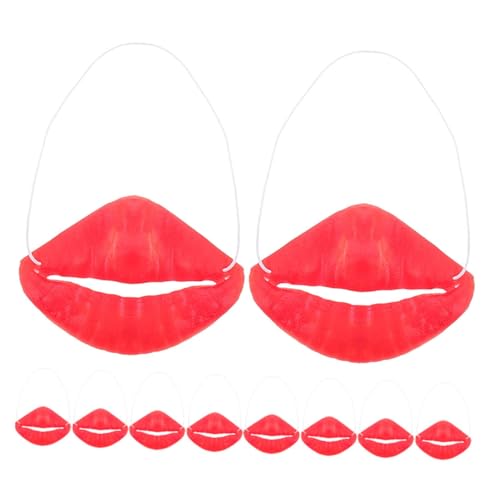 Supvox 10 Stück Kniffliges Deko Halloween-wurstlippen Falsche Lippen Halloween-Fake-Lippen Maskerade Cosplay -partyzubehör Wurstmund-Requisiten Wurst Mund Emulsion Rot Supvox 10 Stück Kniffliges Deko Halloween-wurstlippen Falsche Lippen Halloween-Fake-Lippen Maskerade Cosplay -partyzubehör Wurstmund-Requisiten Wurst Mund Emulsion Rot von Supvox