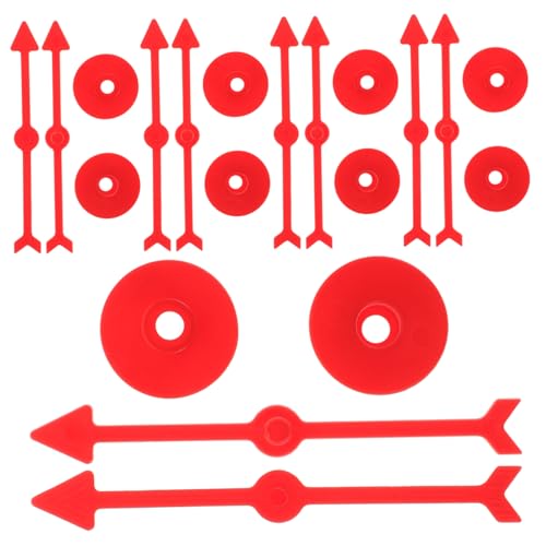 Supvox 10 Stück Kunststoff Spielpfeil Drehscheibenanzeigen Rotierende Pfeile Spielpfeile Rotierende Brettspiel Zubehörpfeile Brettspielpfeile Spielzeiger Rot von Supvox