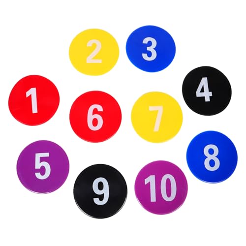 Supvox 10 Stück Logo Matten Bodenpunkte Punktmarkierungen Basketball Bodenmarkierungen Teppichpunkte Mit Zahlen Nummernpunkte Markierungen Teppichmarkierungen Bodenpunkte von Supvox