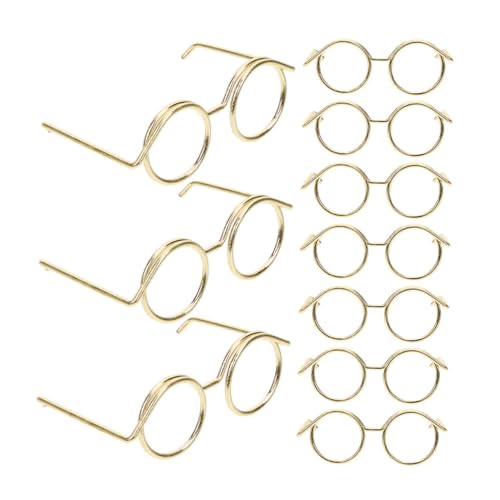 Supvox 10 Stück Mini-Brillenspielzeug Puppengläser zur Dekoration Mini-Puppenbrillen-Requisiten Mini-Gläser zum Basteln Brillenrequisiten zum Anziehen Metall Golden Supvox 10 Stück Mini-Brillenspielzeug Puppengläser zur Dekoration Mini-Puppenbrillen-Requisiten Mini-Gläser zum Basteln Brillenrequisiten zum Anziehen Metall Golden von Supvox