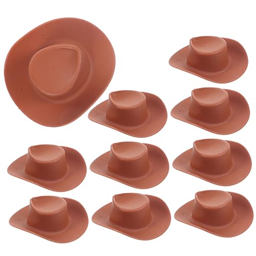 Supvox 10 Stück Mini-Cowboyhut Cowboyhut für Unisex rosafarbener Cowboyhut Mini-Hut Puppenstrohhüte Hut- Kuchen Hut kleine Hüte für Puppen Plastik Brown Supvox 10 Stück Mini-Cowboyhut Cowboyhut für Unisex rosafarbener Cowboyhut Mini-Hut Puppenstrohhüte Hut- Kuchen Hut kleine Hüte für Puppen Plastik Brown von Supvox
