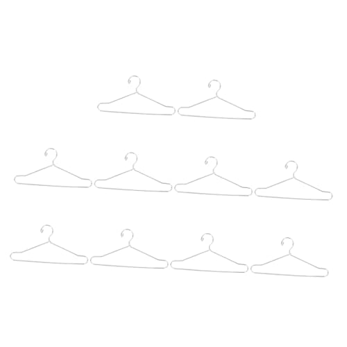 Supvox 10 Stück Mini Kleiderbügel für Puppen Metall Kleiderbügel für Puppen und Haustierkleidung für Aufbewahrung und Präsentation von Puppenkleidung von Supvox