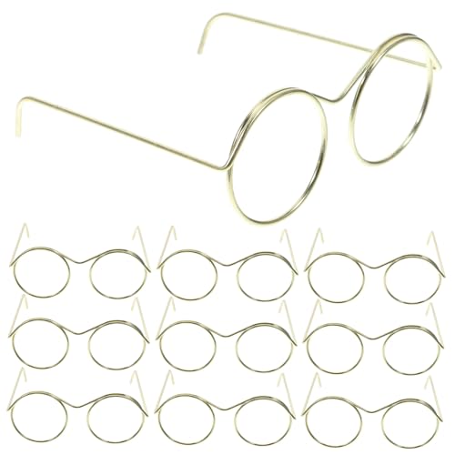 Supvox 10 Stück Mini Puppenbrillen aus Metall Leichte Sonnenbrillen für Bastelprojekte und Puppenverkleidung für Kreative Rollenspiele und Anlässe von Supvox